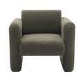 Modern Accent Chair Lambskin Sherpa Fabric Upholstered Comfy Reading Arm Chair Soft Padded Armchair With Back And Pillow For Living Room Bedroom Reception Waiting Room Office,Seaweed Green Seaweed Green Primary Living Space Upholstered