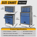 High Capacity Rolling Tool Chest With Wheels And Drawers, 8 Drawer Tool Storage Cabinet Blue Grey Iron