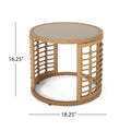 Tatiana Side Table Light Brown Rattan