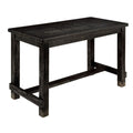 Antique Black Bold Distressed 1Pc Counter Height Dining Table Dining Room Furniture Center Beam For Support Footret Antique Black Dining Room Classic,Contemporary,Modern,Transitional Rectangular Kitchen & Dining Tables Solid Wood