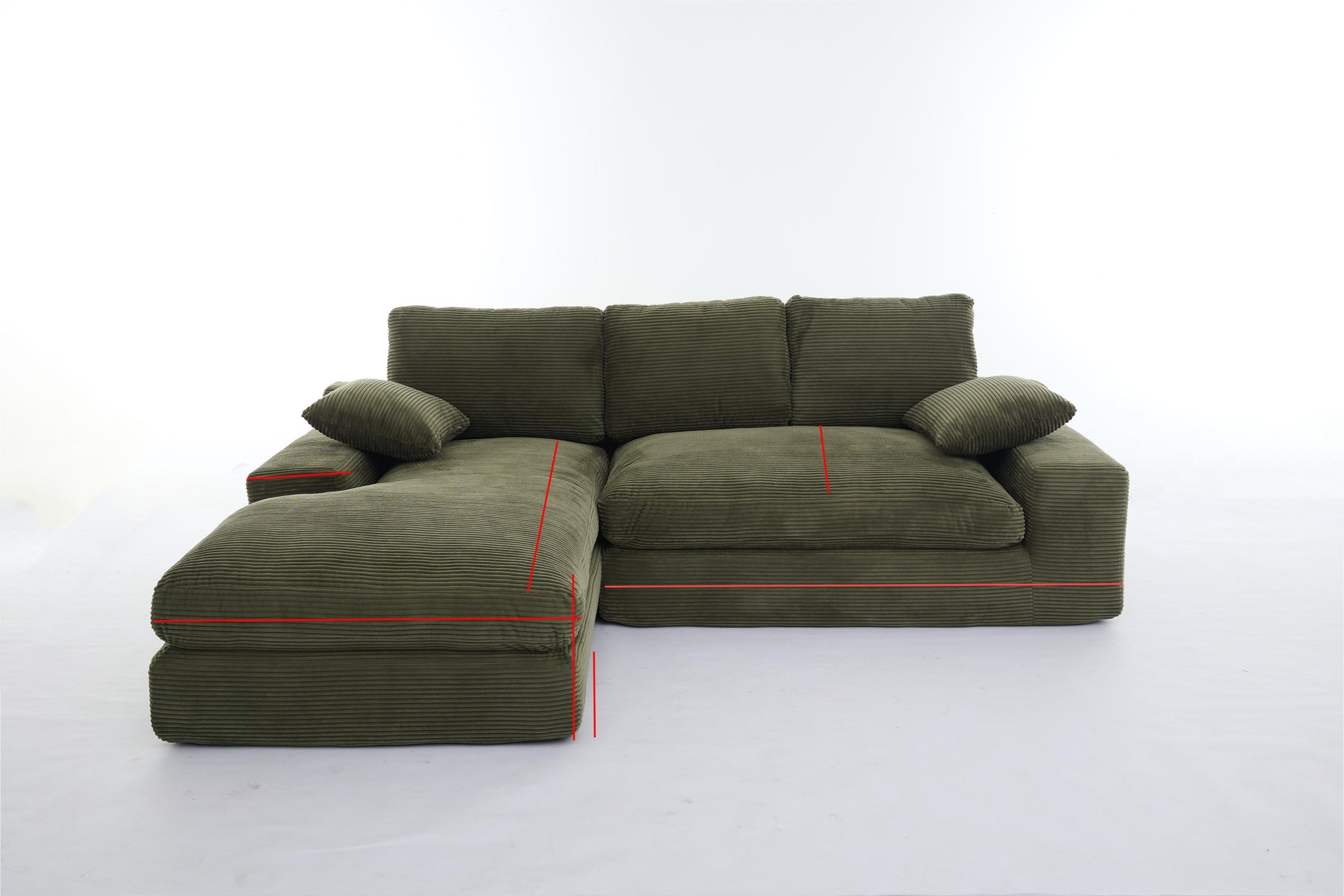 99*69" Modular Sectional Living Room Sofa Set, Modern Minimalist Style Couch, Upholstered Sleeper Sofa For Living Room, Bedroom, 2 Pc Free Combination, Installation Free Sofa, L Shape, Army Green Army Green Primary Living Space Soft Minimalist,Modern