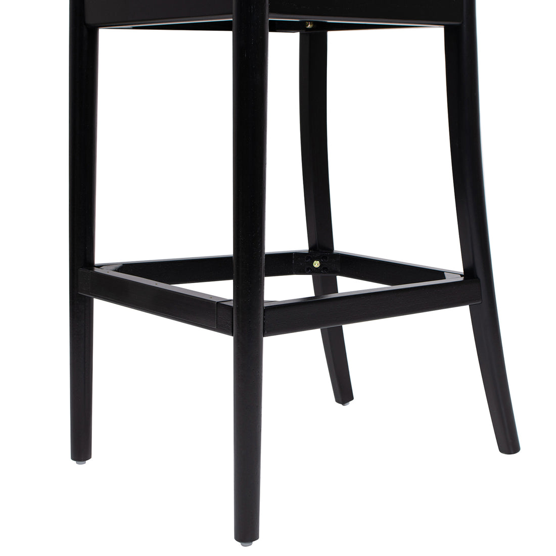 Panama 30.5" Curved Back Cane Rattan Bar Stool, Set Of 2, Ebony Black Boucle Black Foam Wood Fabric Rattan