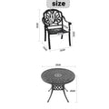Cushions In Random Colors 5 Piece Set Of Cast Aluminum Patio Furniture With Cushions Yes Dining Set Black Seats 4 Rust Resistant Frame Water Resistant Cushion Garden & Outdoor Complete Patio Sets