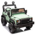 Licensed Land Rover Defender Volta 5008 24V Kids Ride On Car W Parents Control,2Wd,Four Wheel Suspension,Bluetooth,Mp3,Music,Adjustable Volume,Power Display,Led Lights,Speeds 1.86 3.11Mph For Kids 3 7 Green Polypropylene