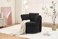 029 Teddy Fabric Swivel And Storage Chair With Back Cushion For Living Room,Black Black Primary Living Space Modern Foam Teddy