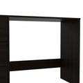 Berlin Three Drawers Desk Black Computer Desk Bedroom Modern Freestanding Rectangular Desk Rectangular Mdf Engineered Wood