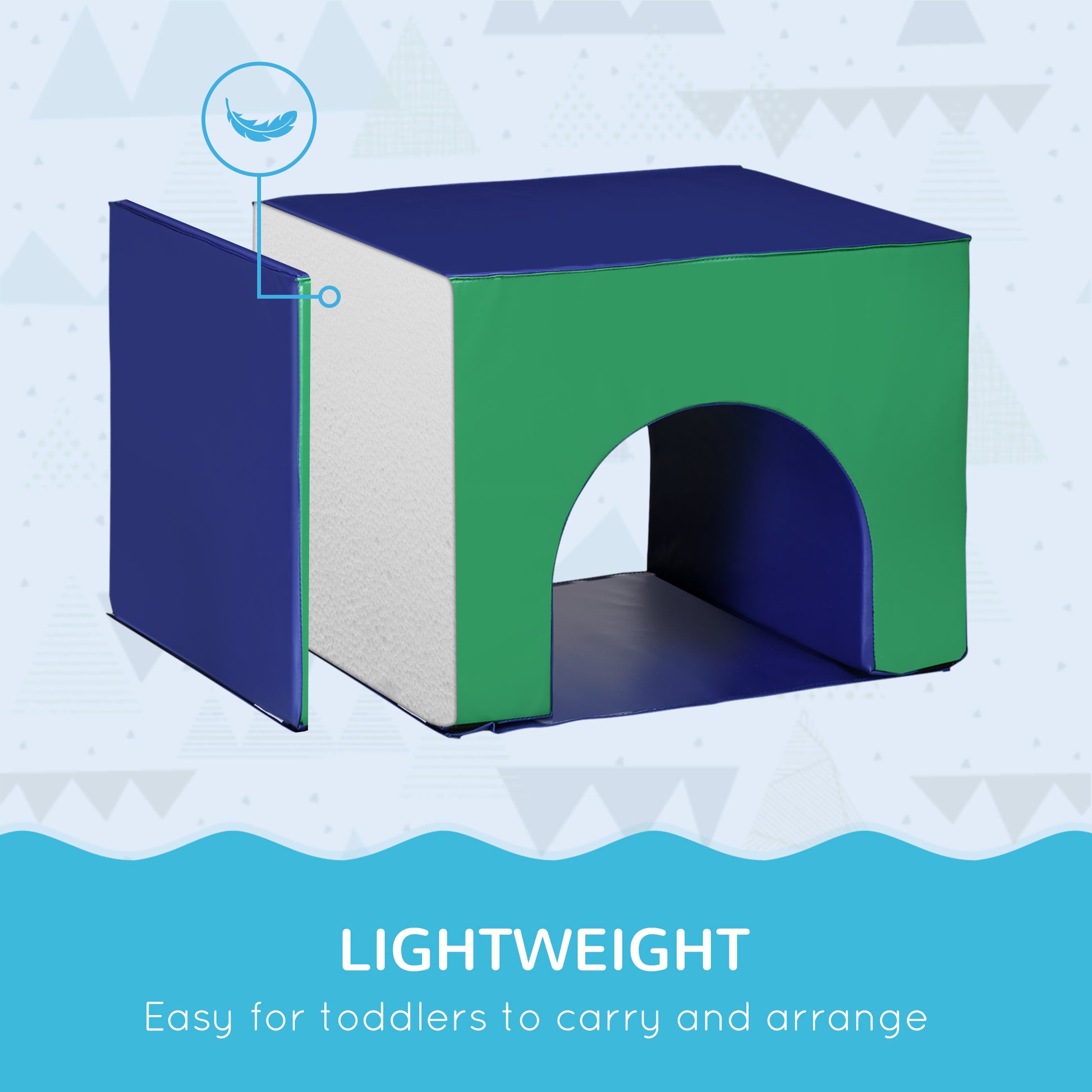 Qaba 7 Piece Baby Soft Play Equipment, Toddler Climber For Creativity And Shape Discovery, With Easy To Clean Surface, Climbing Toy For Toddlers, Multicolored Multicolor Pu