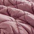 3 Piece Comforter Set Full Pink Polyester