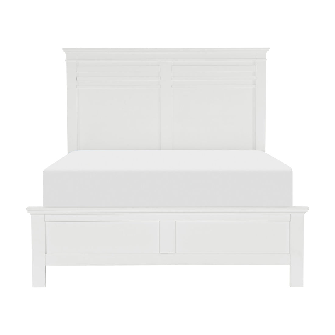 White Finish California King Bed Transitional Style Wooden Bedroom Furniture 1Pc Panel Bed Box Spring Required California King White Wood Bedroom Transitional Panel Wood