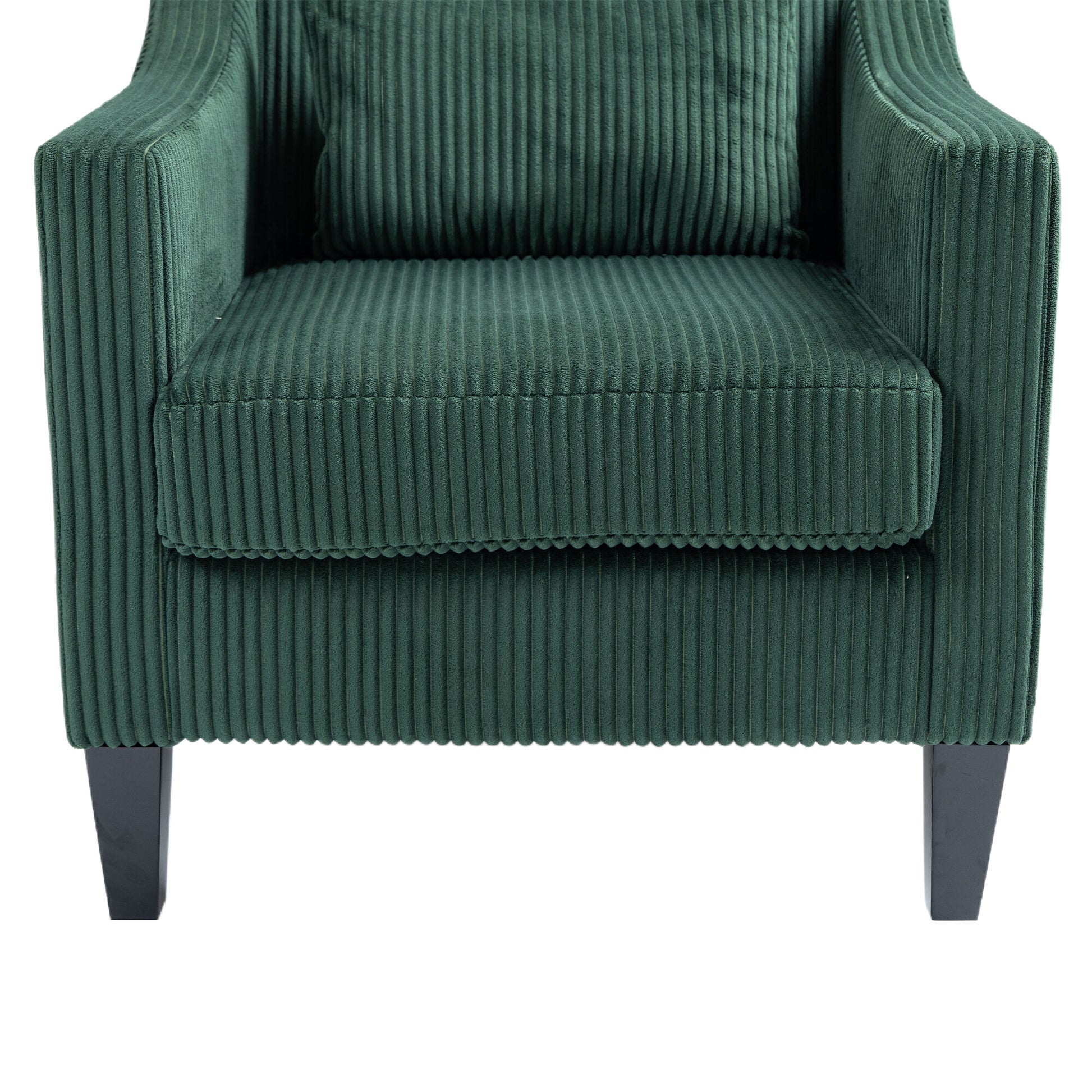 Coolmore Modern Accent Chair,Upholstered Armchair With Scooped Arms For Bedroom,Apartment,Studio,Office,Waiting Room Emerald Corduroy Emerald Foam Corduroy