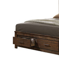 Oak Queen Bed With Storage Box Spring Not Required Queen Oak Wood Bedroom Rubberwood Panel Wood