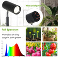 Grow Lights Stand For Indoor Plants Full Spectrum Tall Plant Light For Indoor Growing With 20W Cob Plant Light Bulb,4 8 12H Timer, Led Growth Floor Lamp For Large Plant Seedling 6 Level Height Black Metal