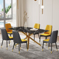 Large Modern Minimalist Rectangular Dining Table With 0.39 