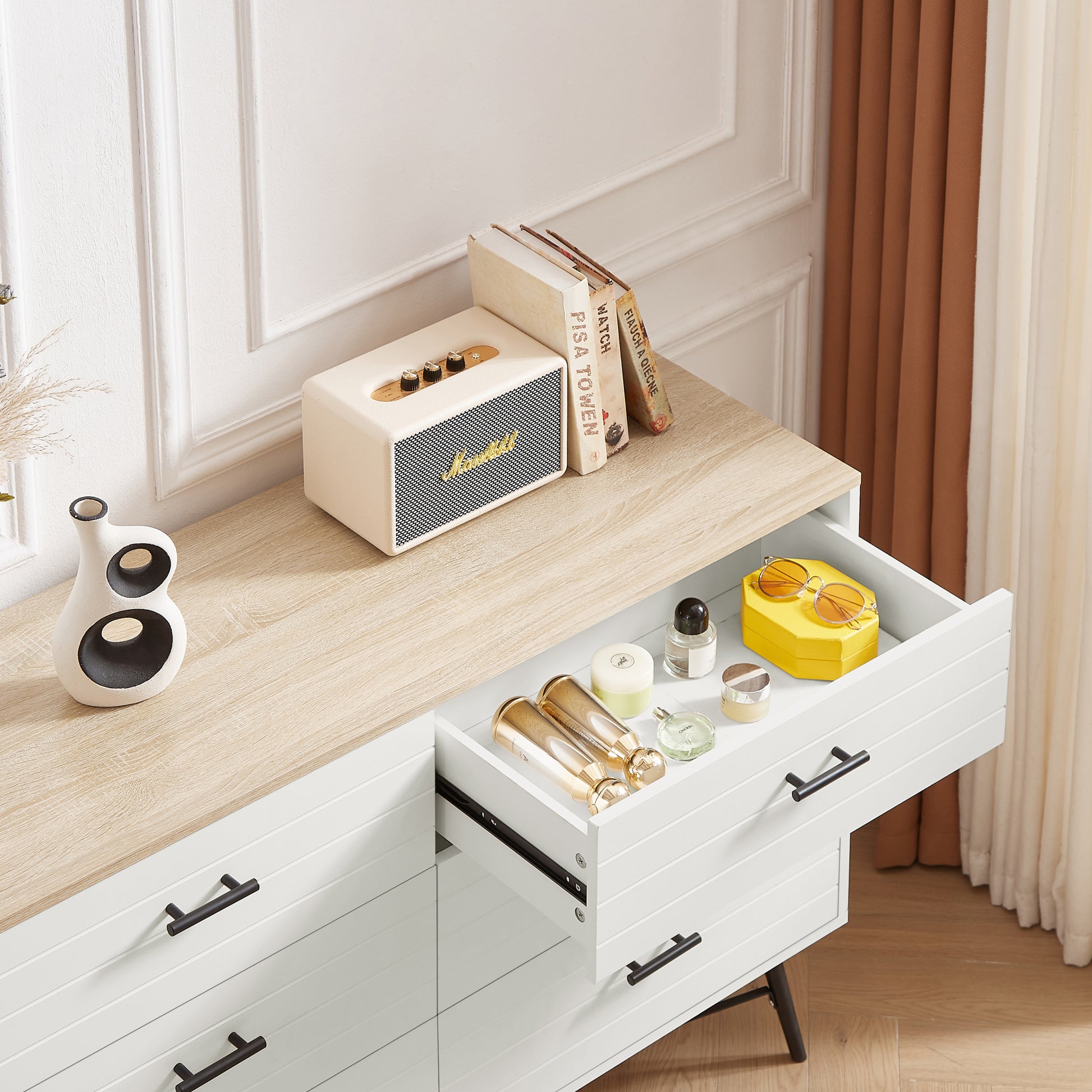 6 Drawer Dresser For Bedroom With Deep Drawers, Wood Dressers & Chest 6 Drawer Dresser For Bedroom With Deep Drawers, Wood Dressers & Chest
