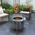 Outsunny 2 In 1 Smokeless Fire Pit, Bbq Grill, 25