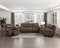 Plush Modern Living Room Sofa Set 3Pc Power Reclining Sofa Loveseat Chair Brown Microfiber Upholstery Usb Port Solid Wood Frame Furniture Brown Microfiber Wood Primary Living Space Modern Plywood,Solid Wood 6 Seat