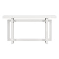 Contemporary Console Table With Wood Top, Extra Long Entryway Table For Entryway, Hallway, Living Room, Foyer, Corridor White Solid Wood Mdf