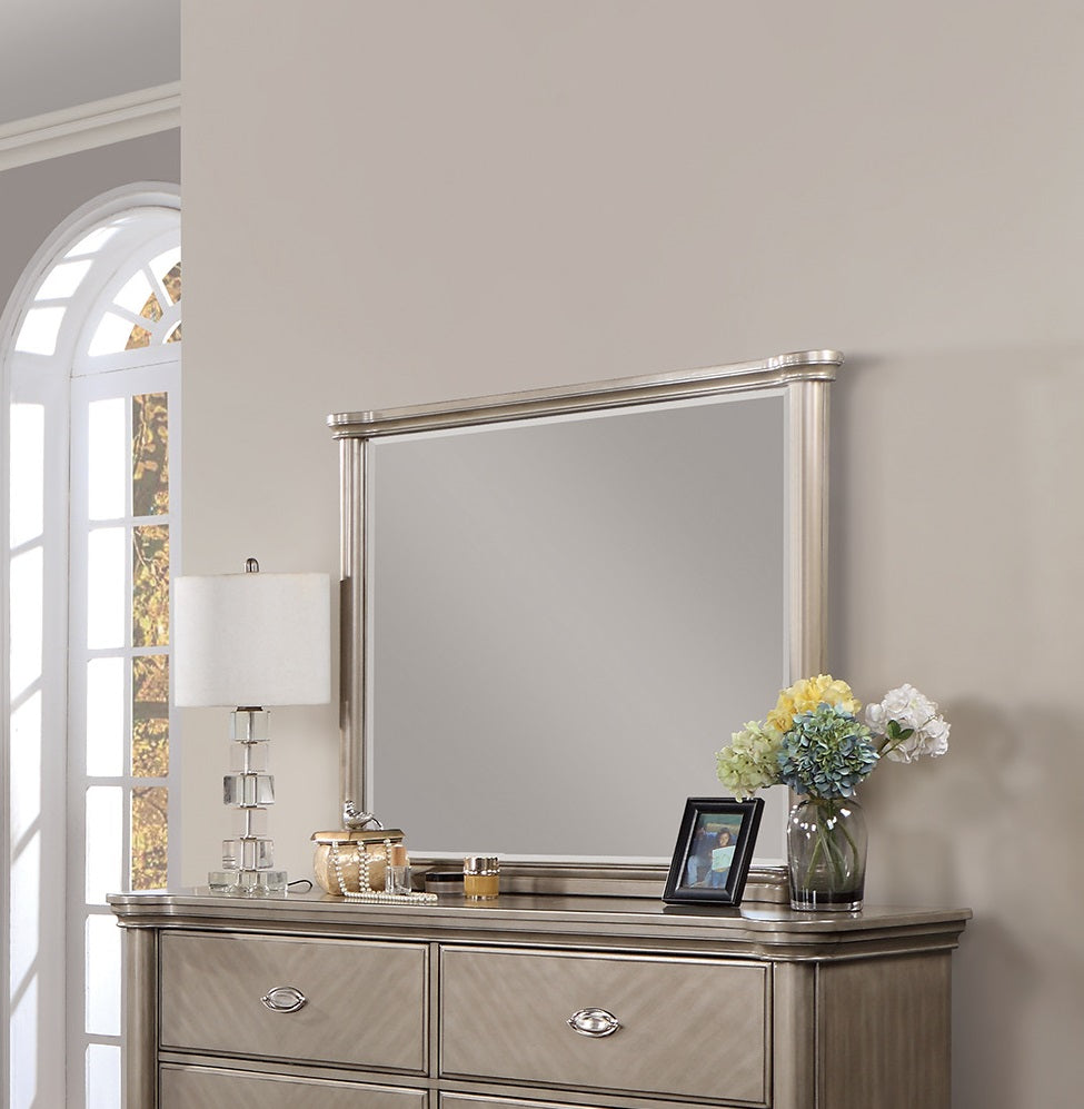 Luxury Antique Silver Champagne Finish Dresser W Mirror Storage Space Drawers Bedroom Furniture Antique Silver Bedroom Contemporary,Industrial,Modern, Luxury Antique Silver Champagne Finish Dresser W Mirror Storage Space Drawers Bedroom Furniture Antique Silver Bedroom Contemporary,Industrial,Modern,