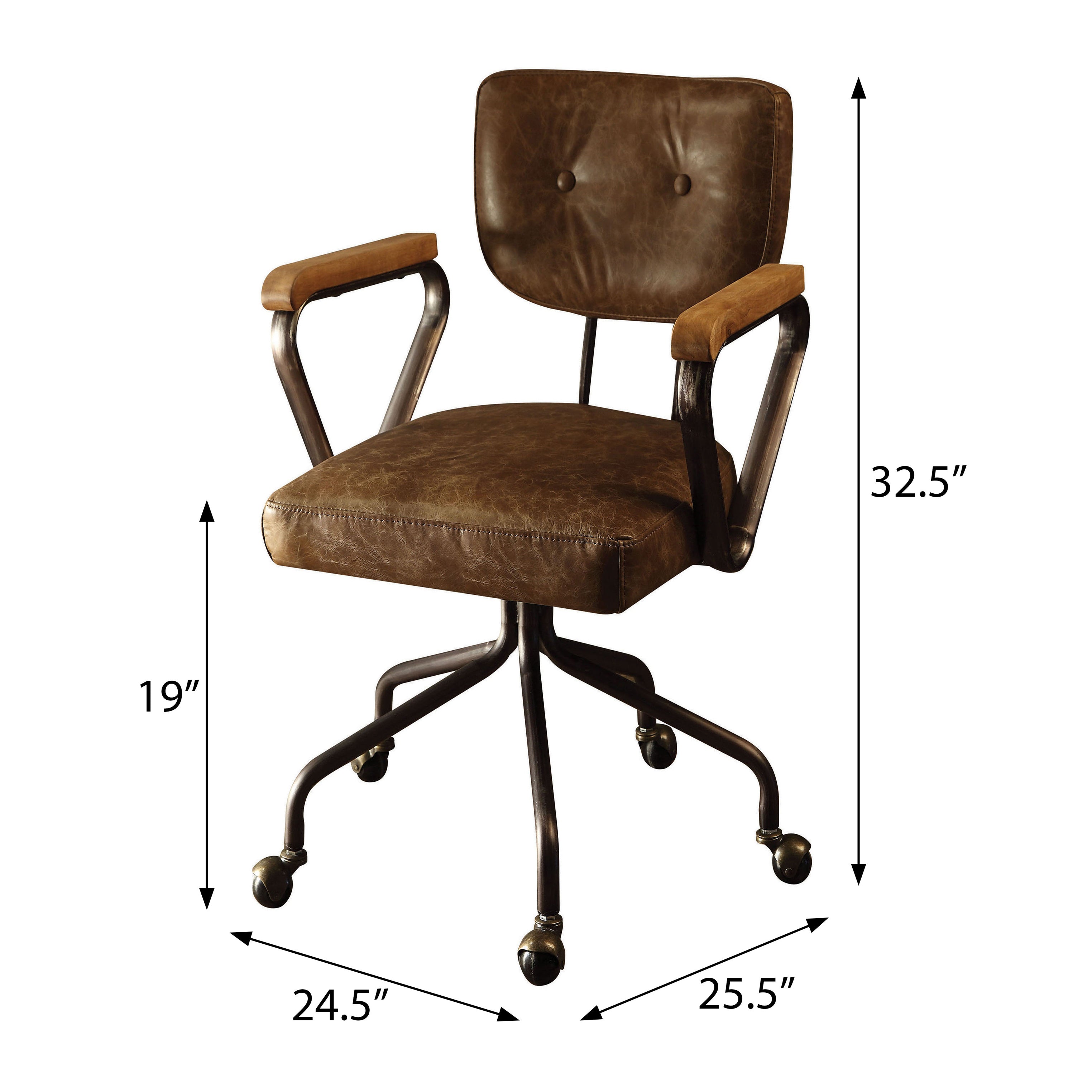 Vintage Leather Spinning Chair Vintage Leather Swivel Captains