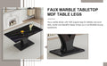Table and chair set, modern dining table, black black-mdf
