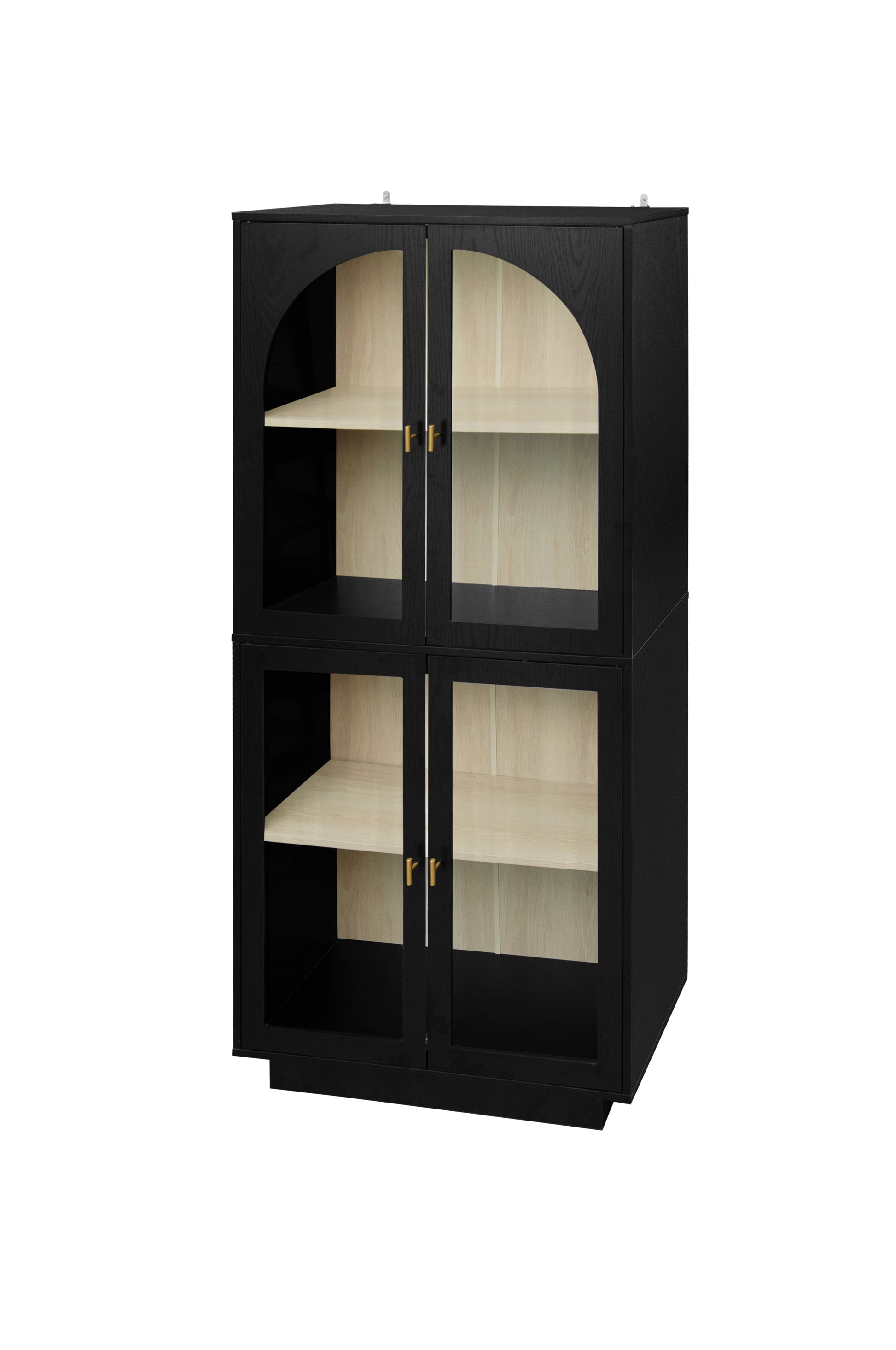 Storage Cabinet With Acrylic Door For Living Room, Dining Room, Study Black Particle Board