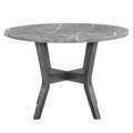 Beautiful 5 Pc Round Gray Stone Table Glitter Gray Finish Upholstered Chairs Dining Room Wooden Dining Set Furniture Transitional Style Wood Wood Gray Seats 4 Wood Dining Room Fixed Table Transitional 4 Leg Round Dining Table With Chair Wood