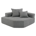 Corner Frame For Oversized Modular U Shaped Sectional Sofa,Luxury Boucle Floor Couch Set,Convertible Sleeper Couch,Spacious Foam Filled Sofa Bed For Living Room Gray Boucle 1 Seat