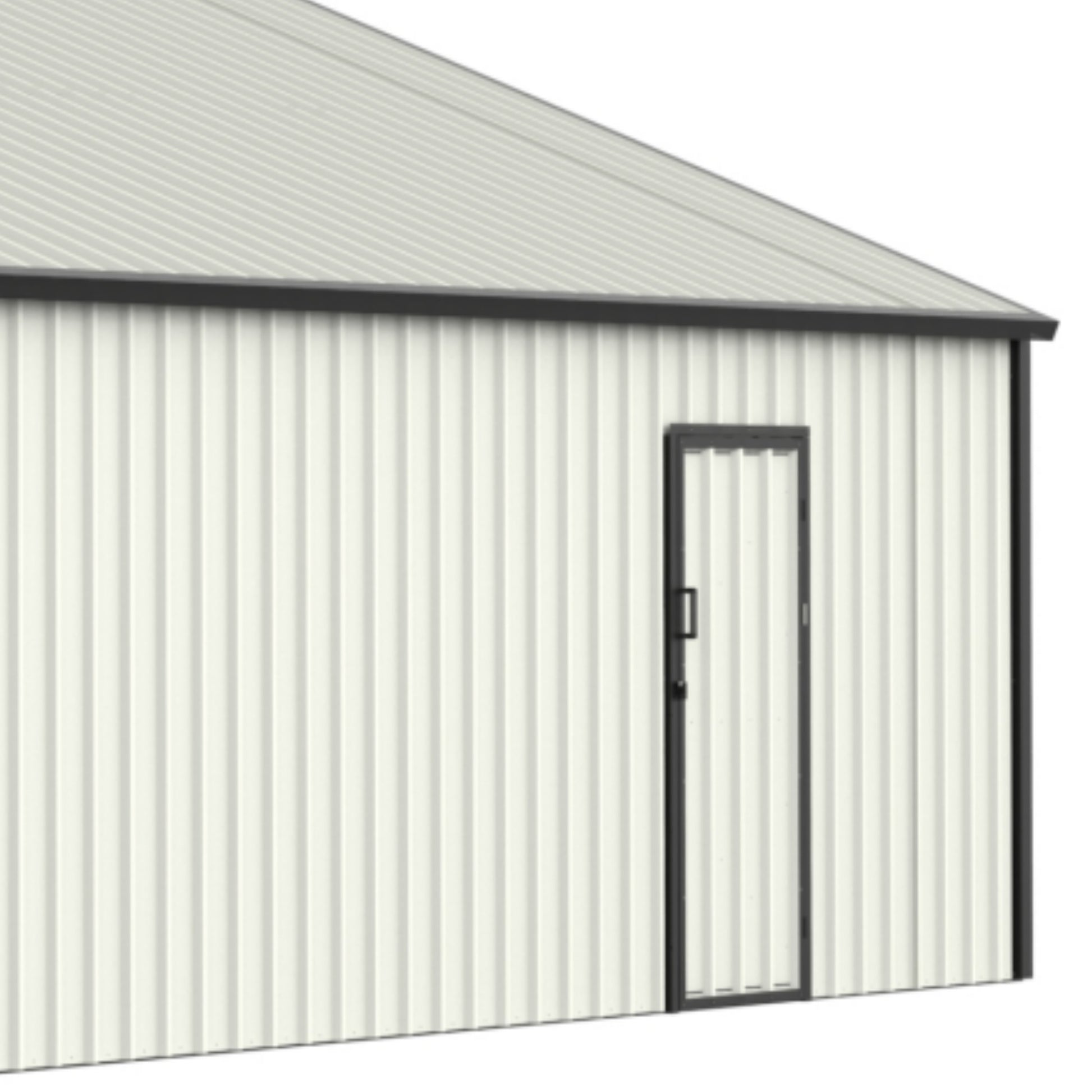 25 X 33 Ft Double Garage Metal Shed With Side Entry Door White Garden & Outdoor Metal