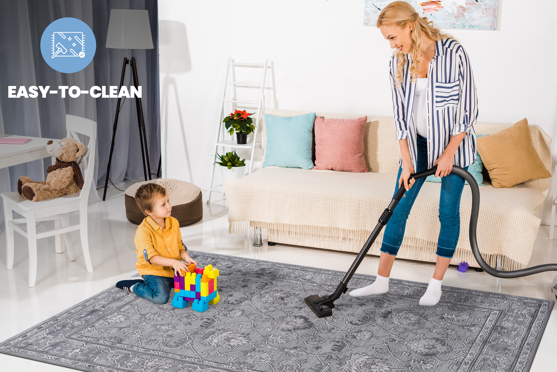 Naar Marfi Collection 2X8 Grey Oriental Non Shedding Living Room Bedroom Dining Home Office Stylish And Stain Resistant Area Rug Grey Polyester