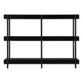 Accent Table, Console, Entryway, Narrow, Sofa, Living Room, Bedroom, Black Laminate, Black Metal, Contemporary, Modern Black Particle Board