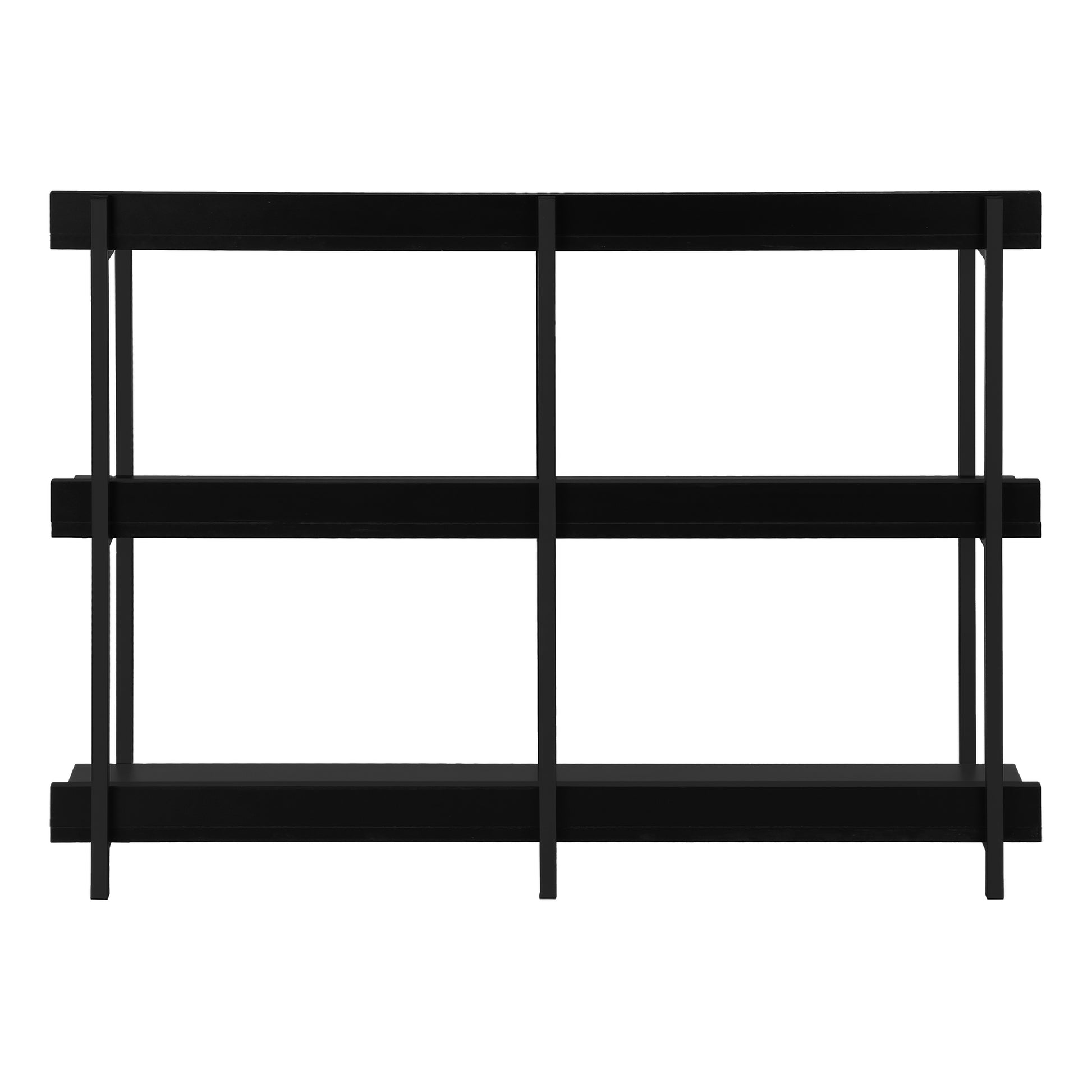 Accent Table, Console, Entryway, Narrow, Sofa, Living Room, Bedroom, Black Laminate, Black Metal, Contemporary, Modern Black Particle Board