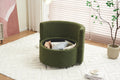 029 Teddy Fabric Swivel And Storage Chair With Back Cushion For Living Room,Green Green Primary Living Space Modern Foam Teddy