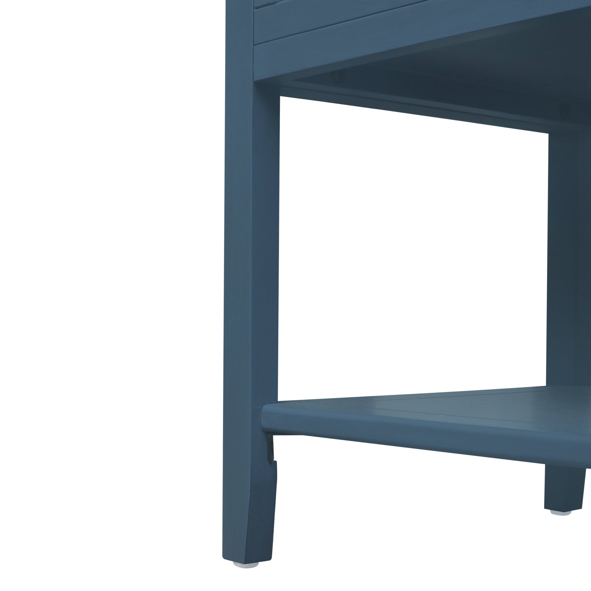 2 Drawer Side Table,American Style, End Table,Suitable For Bedroom, Living Room, Study Blue Mdf