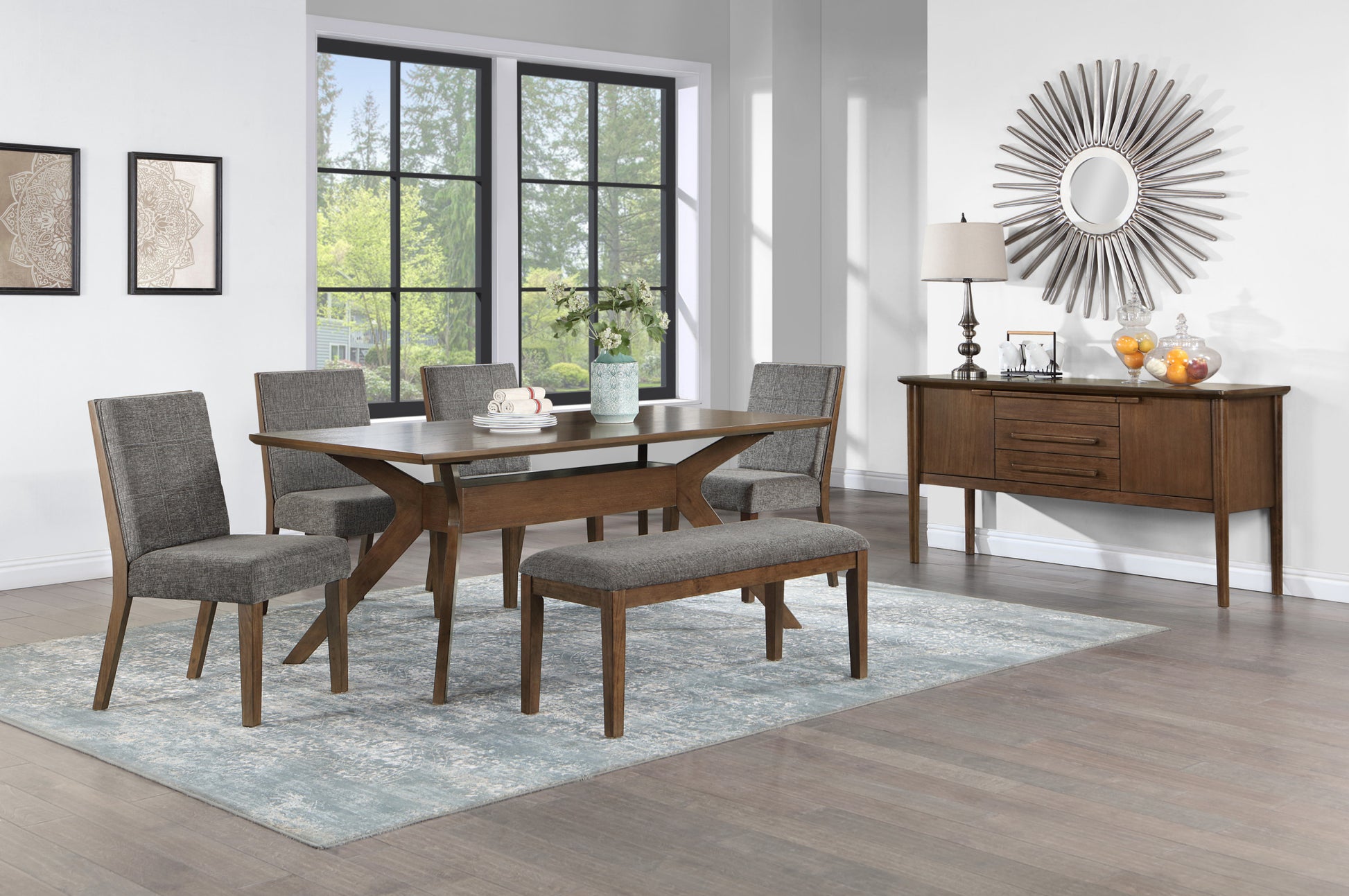 Quinn Dining Table Dark Brown Dark Brown Wood