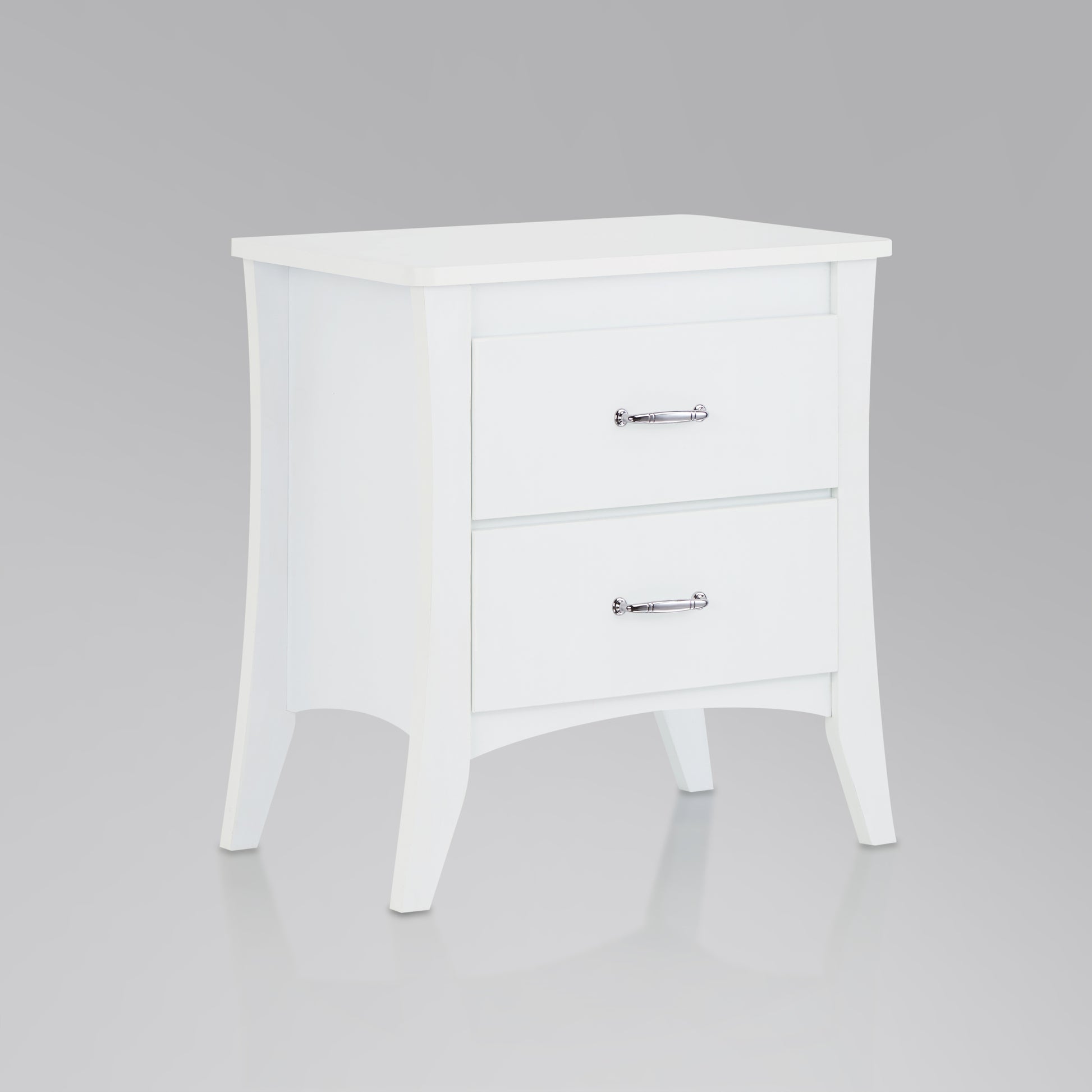 White 2 Drawer Nightstand White 2 Drawers Rectangle Bedroom Drawers White Wood