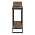 Accent Table, Console, Entryway, Narrow, Sofa, Living Room, Bedroom, Brown Laminate, Black Metal, Contemporary, Modern Brown Mdf