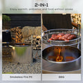 Outsunny 2 In 1 Smokeless Fire Pit, Bbq Grill, 25