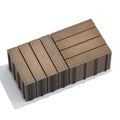 Patio Floor Tiles Pack Of 11 Wpc Wood Plastic Composite Patio Deck Tiles Diy Interlocking Decking Tiles, Quick Deck Floor Tile, Court Tile, Water Resistant Indoor Outdoor 11.8