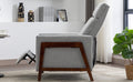 Wood Framed Upholstered Recliner Chair Adjustable Home Theater Seating With Thick Seat Cushion And Backrest Modern Living Room Recliners, Gray Old Sku:Pp289527Aae Gray Linen