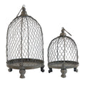 Set Of 2 Phineas Hanging Wire Mesh Candle Holders, L: D7X13