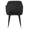 Black And Gold Upholstered Accent Chair With Open Back Black Gold Primary Living Space Contemporary Fabric Metal