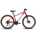 A27312 Mountain Bike 27.5 Inch Wheels, 21 Speed Mens Womens Trail Commuter City Mountain Bike, Aluminium Frame Disc Brakes Thumb Shifter Front Fork Bicycles Cycling Red Without Durable Garden & Outdoor Classic Multifunctional Polyurethane Foam Aluminum