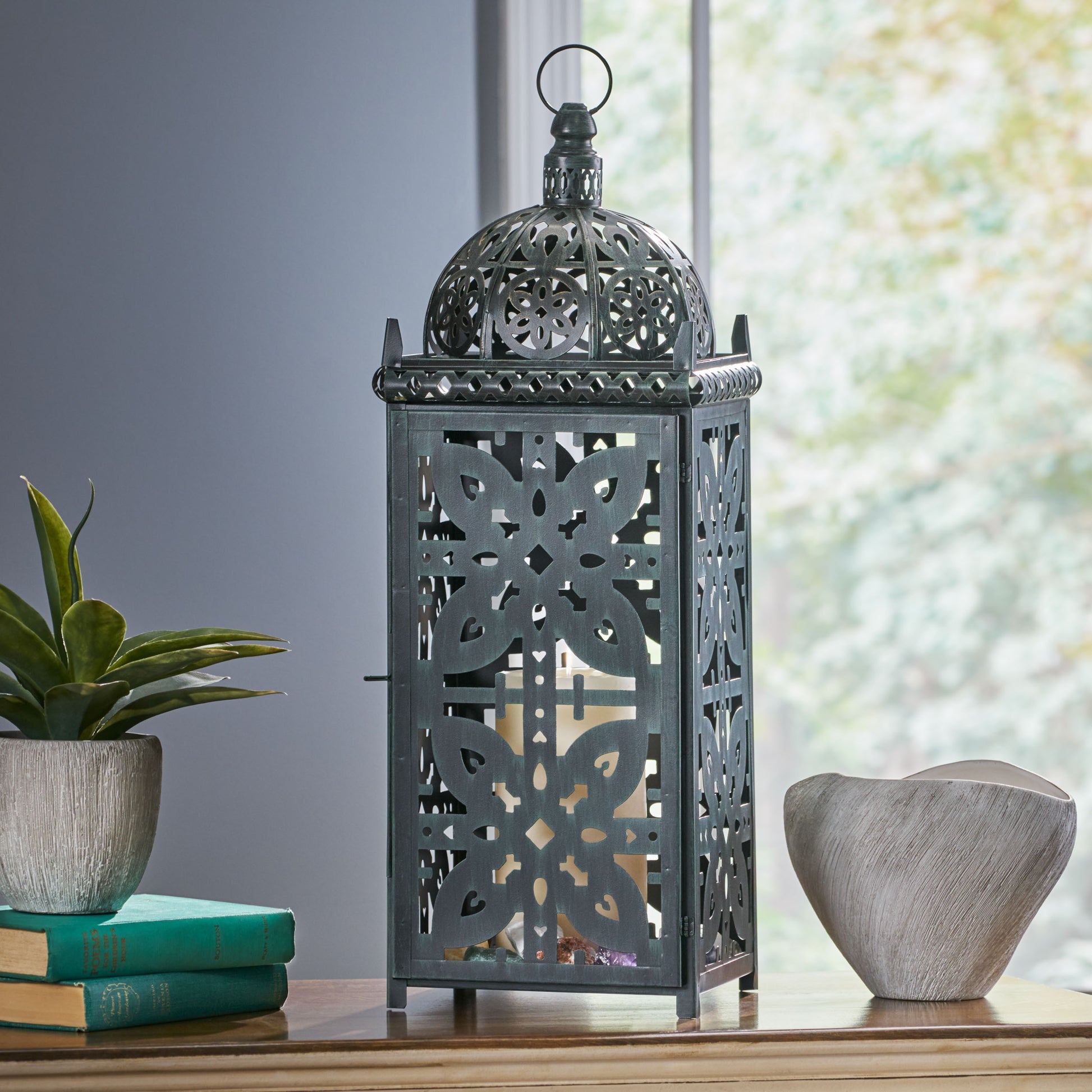 Lantern Large Black Iron