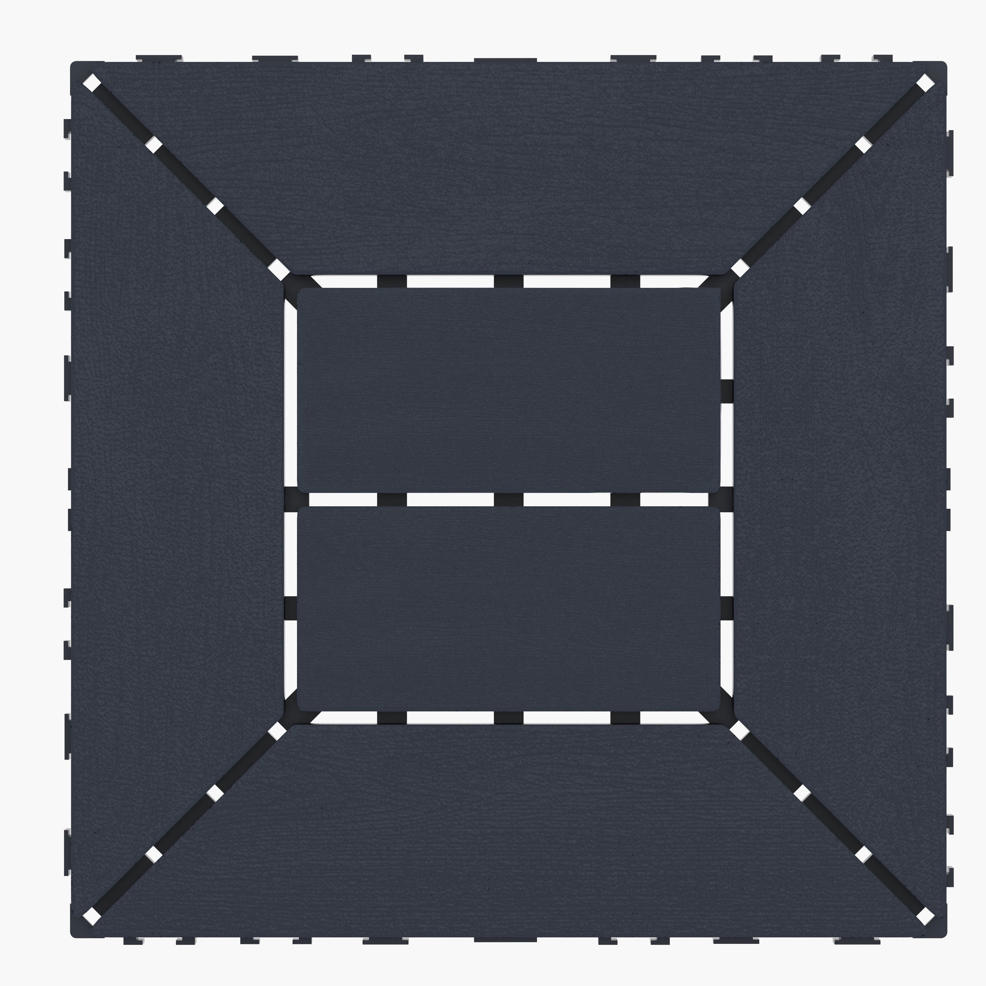 Style 12" Patio Deck Tiles, Diy Module Interlocking Decking Tiles Floor Tile,Easy And Quick Installation Court Tiles For Porch Poolside Balcony Backyard 44Pcs Dark Gray Grey Polypropylene