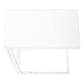 Accent Table, C Shaped, End, Side, Snack, Living Room, Bedroom, Contemporary, Modern White Mdf