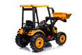 24V Kids Ride On Tractor, Kids' Ride On Car Toys Battery Powered Excavator Electric Vehicles With Trailer, Digger For Toddlers Yellow Yellow Plastic