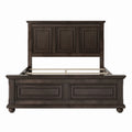 Traditional Town And Country Style Pinewood Vintage Queen Bed, Rich Brown Queen Brown Pine