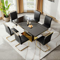 Mdf Dining Table,Panel Stainless Steel Polished Gold Plated Bar, Need To Hit Copper Nails,Table Size: 62.99