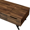 Walnut 1 Drawer Coffee Table With Lift Top Walnut Primary Living Space Drawers Rectangular Paper Composite
