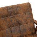 Coolmore Mid Century Modern Solid Loveseat Sofa Upholstered Microsuede Fabric Loveseat, 2 Seat Upholstered Loveseat Sofa Modern Couch Coffee Microsuede 2 Seat
